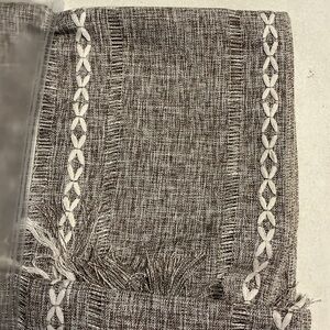 Elegant Brown and Cream Table Runner